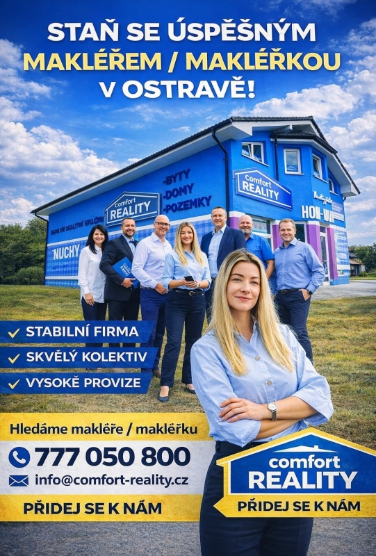 Staň se úspěšným makléřem/makléřkou v Comfort reality CZ, s.r.o. v Ostravě
